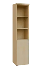 MHN 5 - 4DN3 kancelářská skříň, 1-dveřová/nika, levá, 1820x400x400, bříza světlá